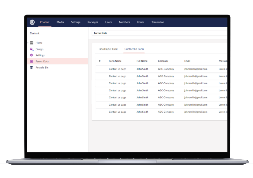 Forms Data